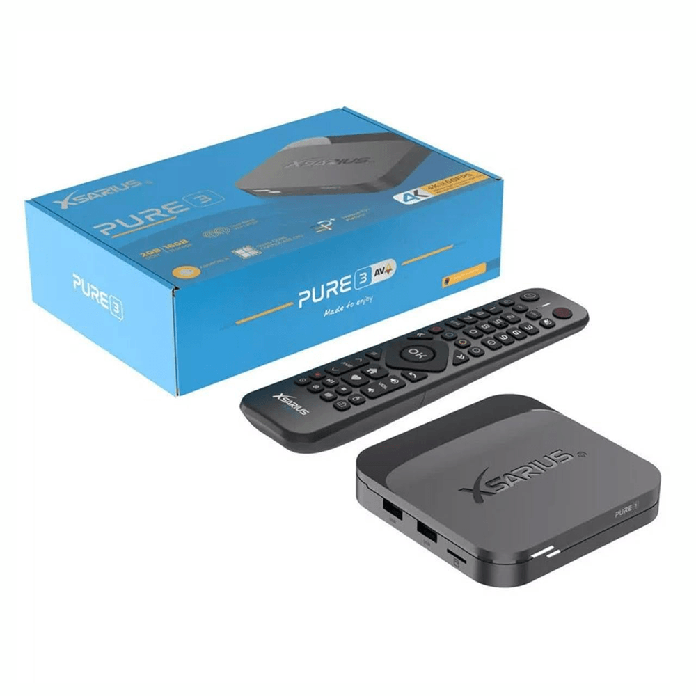 Xsarius Pure 3 - Android IPTV Set Top Box - 16GB ROM & 2GB RAM
