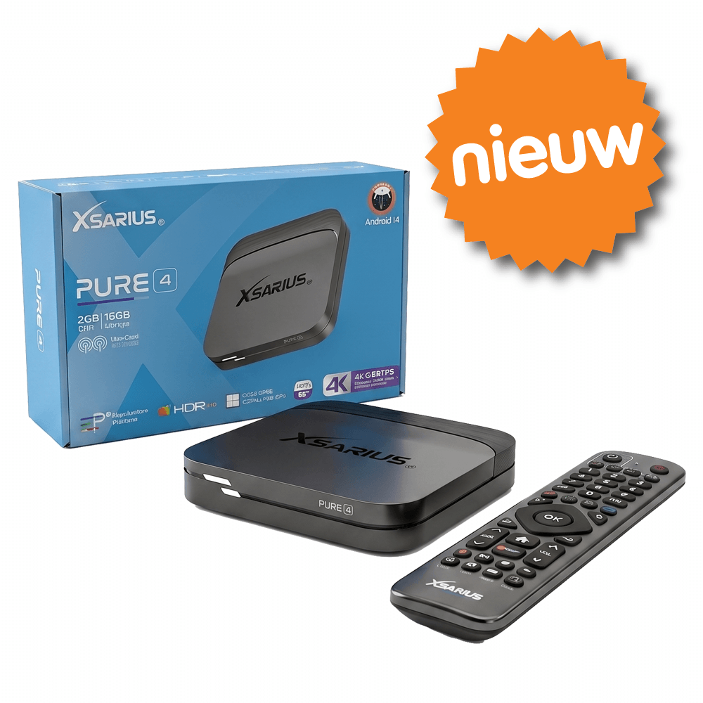 Xsarius Pure 4 Android 14 IPTV Box – 4K UHD
